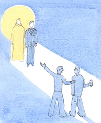 Cristo considera feito a Si mesmo o bem ou o mal que fazemos aos outros, 2002 (w - c no papel)