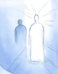 Cristo é nosso modelo e arquétipo. Nele, o fraco encontra o ajudante mais gentil, e os idosos encontram o Filho perfeito, 2002 (w - c no papel)