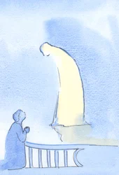 Cristo é terno e gentil quando nos voltamos para Ele, 2002 (w - c no papel)
