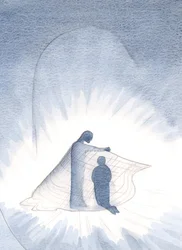 Cristo fez-me ver o manto de ouro que agora visto, através da Sua generosidade, 2000 (w - c no papel)