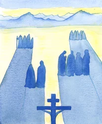 Cristo viu, da cruz, uma multidão de curiosos: os intrigados, os curiosos, os hostis e os simpáticos, 2003 (w - c no papel)