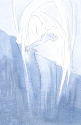 Cristo envia Seus anjos para resgatar as almas das trevas e trazê-las para mais perto de Sua luz., 2001 (w - c no papel)