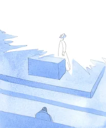 Cristo falou-me a partir do santuário, onde estava presente no tabernáculo, 2004 (aguarela sobre papel)