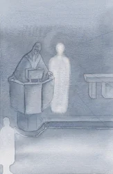 Cristo ficou ao lado do sacerdote que lia o Santo Evangelho para todos nós, que era a própria palavra de Cristo., 2000 (w - c no papel)