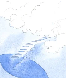 Cristo me ensinou que, rezando o Rosário, subimos uma escada para o céu; cada &39;Ave Maria&39; é outro degrau, 2002 (w - c no papel)