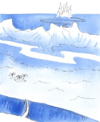 Cada amigo de Cristo deve fazer uma viagem antes de chegar ao Céu, 2005 (aguarela sobre papel)