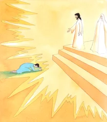 Toda a gente que morre encontra Cristo, mesmo as pessoas de outras religiões, e mesmo as pessoas que nunca ouviram falar dele, 2005 (aguarela sobre papel)