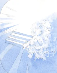 Deus acolheu seus monges mártires na companhia dos santos. Flores brancas decoravam a entrada para a glória, 2002 (w - c no papel)