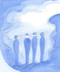 Quão gloriosos são os dons do Espírito Santo: trêmulas e eloqüentes línguas de fogo são apenas faíscas de Seu grande fogo., 2001 (w - c no papel)
