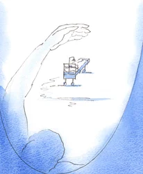 "Estou Te Segurando no Meu Amor". Deus Pai mostrou-me que onde quer que eu esteja - mesmo no Hospital - estou aos Seus cuidados, 2003 (w - c no papel)