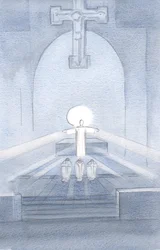 Eu vi Cristo olhando para o Seu povo, se deliciando em estar aqui com todos nós., 2000 (w - c no papel)