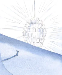 Eu vi um grande diamante, representando a Sabedoria. Diferentes &39;aspectos&39; de Deus foram refletidos em cada faceta do diamante, 2000 (w - c no papel)