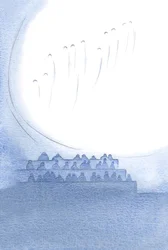 Eu vi fileira após fileira de seres louvando a Deus em glória, e todos estávamos rodeados pelo Espírito de amor, 2000 (w - c no papel)