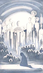 Eu vi a glória da reunião daqueles que adoram a Deus no Céu, enquanto nós adoramos na Terra, 2000 (w - c no papel)