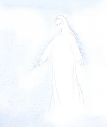 Tive um vislumbre da dignidade de nossa Santa Mãe Maria e da glória que ela agora recebe no céu., 2001 (w - c no papel)