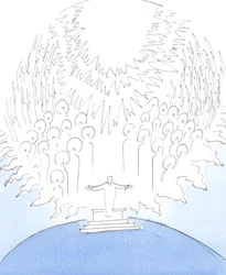 É como se o céu desceu até o santuário de uma igreja, 2004 (w - c no papel)