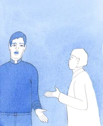 Não basta que o clero diga, a propósito de celebrações descuidadas e imprudentes da missa: "As pessoas estão habituadas a isso", 2005 (aguarela sobre papel)
