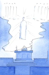 Era como se o próprio chão do Céu se estendesse sobre o altar, para que Cristo estivesse presente tanto no Céu como no Altar, 2003 (w - c no papel)
