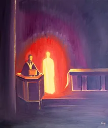Jesus Cristo está presente conosco quando as Escrituras são lidas, 2000 (óleo a bordo)