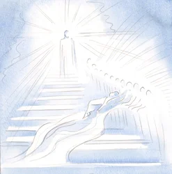 Jesus desceu do céu para me saudar na comunhão e me levar para casa, 2000 (w - c no papel)