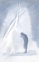 Meu próprio Santo Anjo Guardião repete a oração que faço, curvando-se e dizendo em nome de Cristo: &39;Três em um, Santo Deus, eu te adoro&39;, 2000 (w - c no papel)