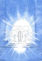 Na festa da Visitação, apareceu Cristo, trazendo uma casula dourada em homenagem a Sua Santa Mãe Maria, 2002 (w - c no papel)