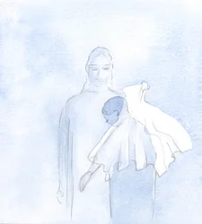 Um dia, dentro da minha Alma, Ele estendeu um véu de casamento, 2000 (w - c no papel)