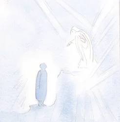 Nossa Senhora está muito acima de nós em graça e santidade, mas não devemos ter medo de nos aproximar dela., 2001 (w - c no papel)