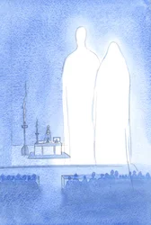 Nossa Senhora está presente conosco na celebração da Páscoa. Com todo o Céu, ela escuta os louvores oferecidos ao Seu filho divino, 2001 (w - c no papel)