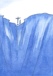 Nossa Senhora suportou tristeza e horror, vendo seu filho à beira do Abismo, antes de ser finalmente glorificada como a Mãe de Deus, 2002 (w - c no papel)
