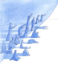 Ricos e pobres, doentes e bem, podem receber a fé, 2004 (aguarela sobre papel)