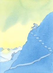 Alguém que foi elevado em oração e pedido pelo Senhor para guiar os outros, é como um alpinista na encosta de uma montanha que pode gritar para os que estão abaixo: "Venham por aqui" ou "Não sigam essa crista",
