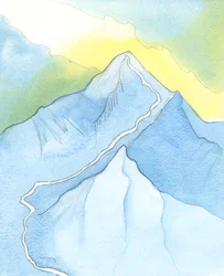 Alguém que fala sobre o Monte Everest vale a pena acreditar, se sabemos que ele seguiu o caminho certo, 2003 (w - c no papel)