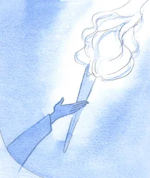 O Espírito Santo pode nos ajudar em nossas fraquezas. Nossa oração sincera chama, ao que parece, uma tocha ardente para iluminar nosso caminho, 2002 (w - c no papel)