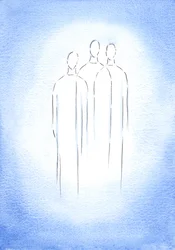 A Santíssima Trindade, Um Deus, três Pessoas, vive dentro da alma do cristão em esplendor deslumbrante, 2002 (w - c no papel)