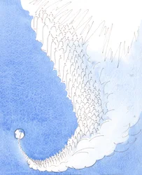 Os santos do céu estão conscientes do problema do pecado, 2005 (aguarela sobre papel)