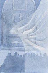 Os anjos adoram Cristo na Sagrada Eucaristia, 2001 (w - c no papel)