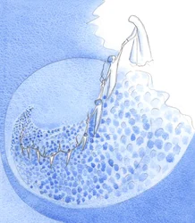 A chama do amor e da fé é mantida acesa por Cristo agindo em nós, levando-nos a dar esperança e consolo aos outros - ajudados pelas orações, aqui, de Santa Margarida Maria, 2002 (c - c no papel)