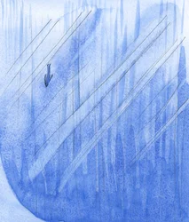 Aquele que, após a morte, rejeita Deus, &39;cai&39; como uma pedra no abismo infinito., 2001 (w - c no papel)