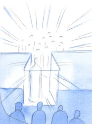 O tabernáculo é como um corredor para o céu, onde podemos encontrar Cristo e seus santos e nos preparar para o céu no final da vida em 2002 (w - c no papel)