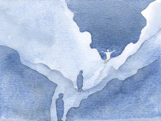 Camada após camada, Cristo me conduziu além de todas as imagens em direção ao universo escuro de Deus dentro da alma, 2000 (w - c no papel)