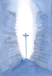 Através da Missa, cada geração do povo de Deus está presente ao único Sacrifício a Cristo, representado no altar., 2001 (w - c no papel)