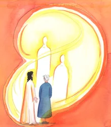 Falar com Cristo é também falar com o Pai e com o Espírito Santo, pois as Três Pessoas Divinas são um só Deus, indivisível, 2005 (aguarela sobre papel)