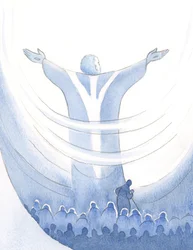 Podemos unir todas as nossas intenções com a poderosa oração de Cristo na missa, escondido atrás de seu manto, confiando em seus méritos, 2000 (w - c no papel)