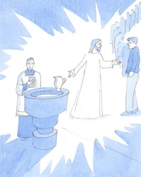 É preciso explicar a singularidade da fé cristã e evitar o "indiferentismo", 2005 (aguarela sobre papel)