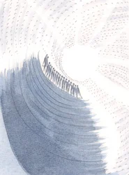O que multidões gritam de alegria na Presença de Jesus, clamando "Bendito seja Ele", 2000 (w - c no papel)