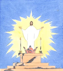 Quando um padre comete um pecado grave e não se arrepende, é como se sujasse tudo aquilo em que toca, no exercício das suas funções, 2005 (aguarela sobre papel)