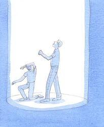 Quando pedimos as orações dos Santos, podemos ter a certeza de que as suas intercessões são frutuosas, 2005 (aguarela sobre papel)