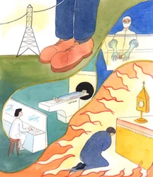 Sempre que sabemos que estamos a lidar com uma substância poderosa, mudamos sabiamente o nosso comportamento, 2005 (aguarela sobre papel)