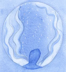 Dentro do meu coração, as pessoas &39;necessitadas&39; são como faíscas dentro de uma chama, apanhadas no fulgor da oração que ascende a Deus., 2001 (w - c no papel)